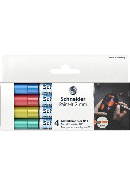 Metalik Marker 2 mm 4'lü Set 011