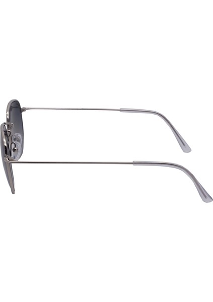 E102 Metal Geometrik Köşeli Gümüş Füme Degrade Unisex Güneş Gözlüğü C5 CAT.2 modelleri