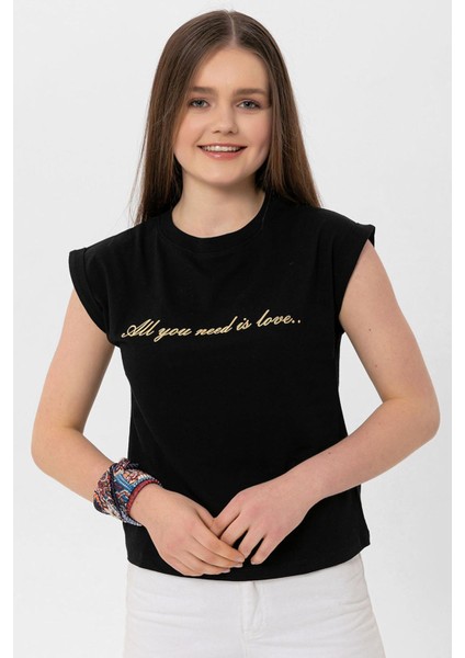 Kadın Önü Yazı Baskılı T-Shirt fiyatları