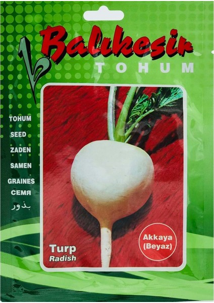 Balıkesir Tohumculuk Akkaya(Beyaz) Turp Tohumu, 25 Gr.