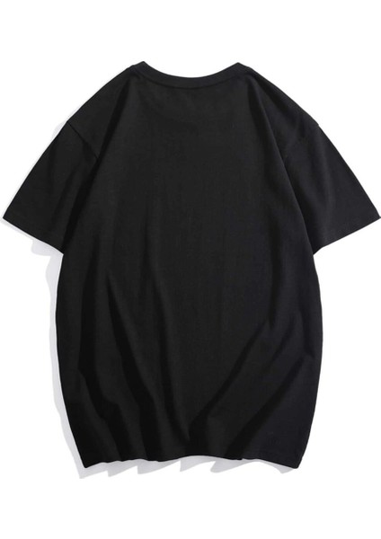 Erkek Siyah T-Shirt Higher Place Baskılı Oversize Tişört fiyatları