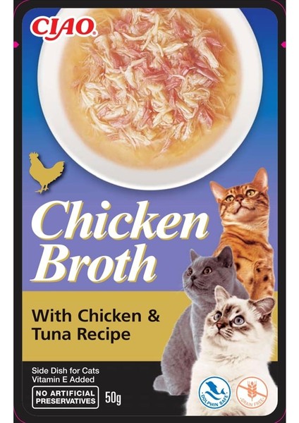 Chicken Broth Tavuk Sulu ve Ton Balıklı Kedi Çorbası 50 Gr