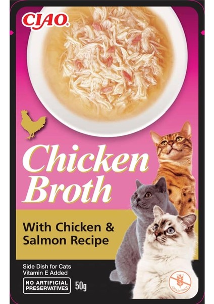 Chicken Broth Tavuk Sulu ve Somonlu Kedi Çorbası 50 Gr