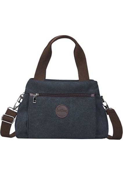 Bayan Vintage Orta Kanvas Omuz Çantası Messenger Cüzdan (Yurt Dışından)
