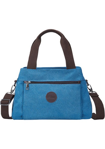 Bayan Vintage Orta Kanvas Omuz Çantası Messenger Cüzdan (Yurt Dışından)