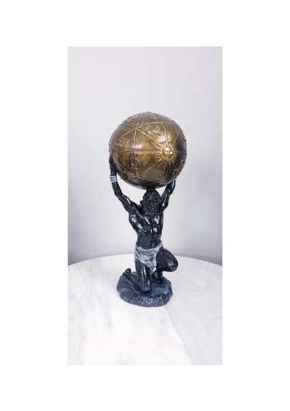 Dekoratif Polyester Büyük Atlas Heykeli (31X15X13CM)