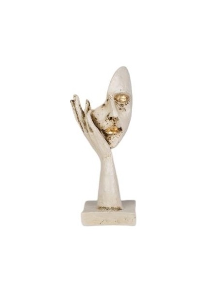 Dekoratif Tekli Maske Heykeli Iki Adet (26X11CM) fiyatları