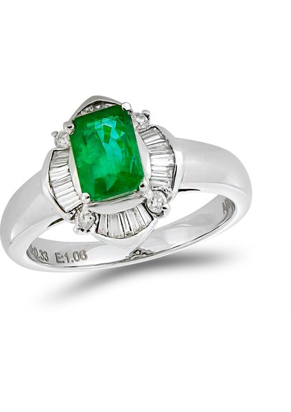 1,39 Ct Pırlanta Zümrüt Yüzük