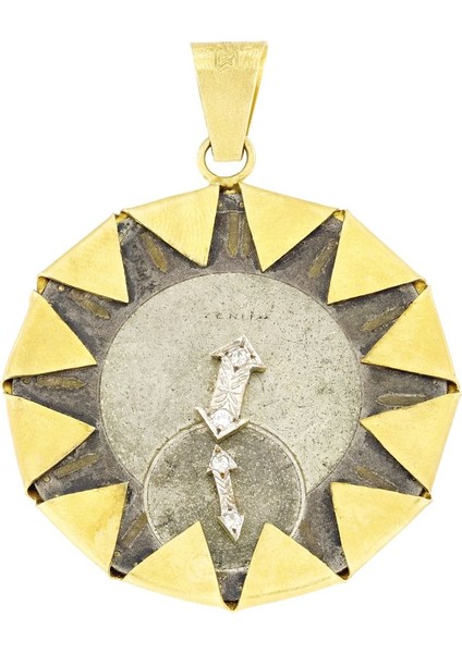 Altın Vintage Saat Kolye Ucu T001514