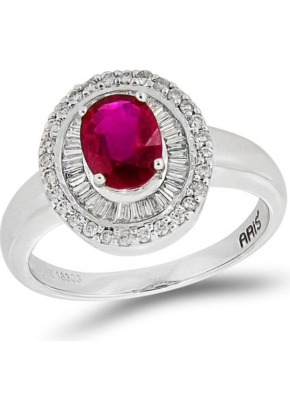 1,03 Ct Pırlanta Yakut Yüzük