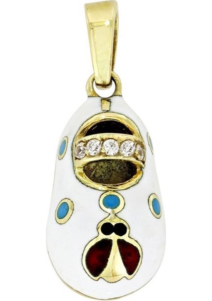 Altın Papuç Kolye Ucu T000576