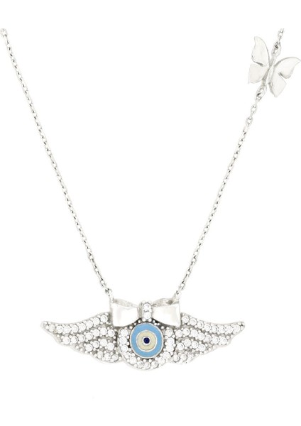 Altın Nazar Boncuklu Kanat Kolye T007885