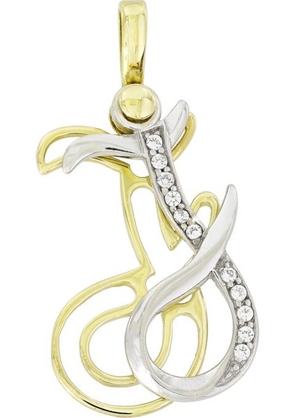 Altın J Harfi Kolye Ucu T014393