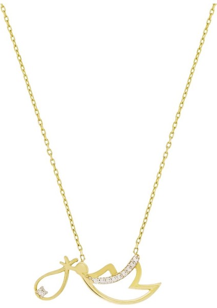 Altın Leylek Kolye T028390