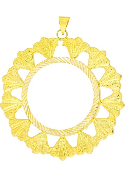 Çerçeveli Altın Kolye Ucu T038744