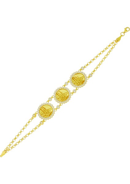 Osmanlı Tuğralı Altın Bileklik T048592