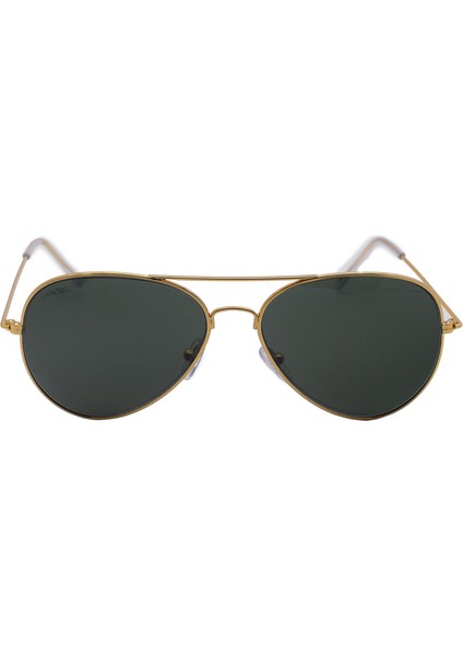 E101 Metal Damla Model Gold Yeşil Unisex Güneş Gözlüğü C3 CAT.3