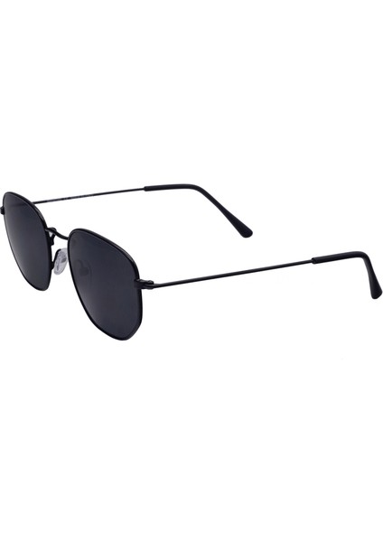 E102 Metal Geometrik Köşeli Model Siyah Unisex Güneş Gözlüğü C1 CAT.3 fiyatları