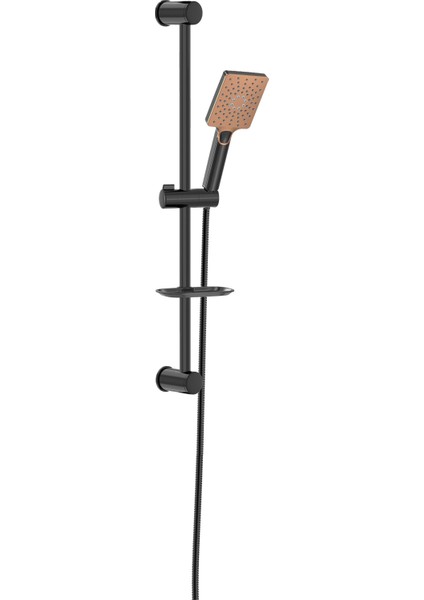 Mega Brown Black Sürgülü Siyah Duş Takımı Seti MVT3255