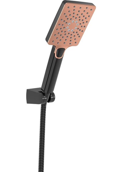 Mega Brown Black Mafsallı Askılı El Duş Takımı MVT3465