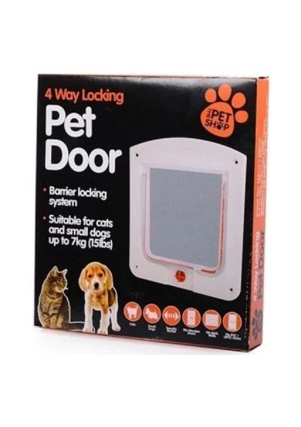 Pet Door 4 Yollu Kedi Kapısı 22 x 20 x 3 cm