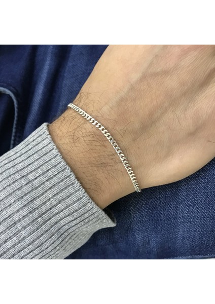 925 Ayar Gümüş Ince Gurmet Bileklik fırsatları