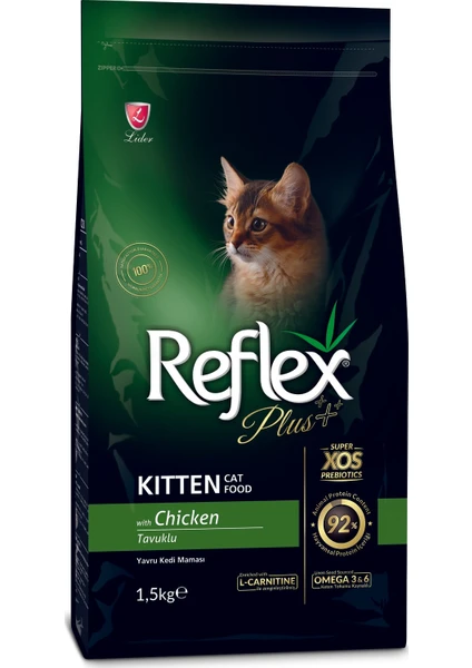 Reflex Plus Kitten Tavuklu Yavru Kedi Maması 1.5 kg Alüminyum Kilitli Ambalaj