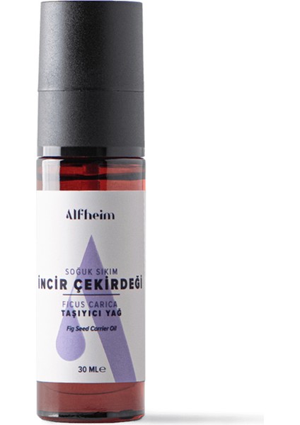 Alfheim ıncir Çekirdeği Taşıyıcı Sabit Yağı/ Incir Çekirdeği Yağı/ Aromaterapi/ Taşıyıcı Yağ/ 30 ml