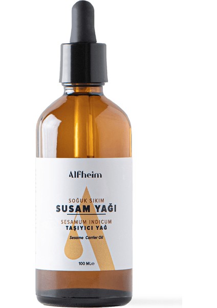 Alfheim susam Yağı Taşıyıcı Sabit Yağı/ Susam Yağı/ Aromaterapi/ Taşıyıcı Yağ/ 100 ml