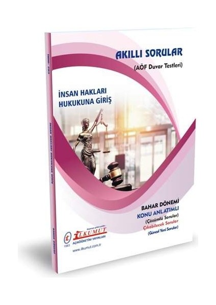 AÖF Adalet 1. Sınıf 2.yarıyıl Bahar Dönemi Konu Anlatımlı Akıllı Sorular