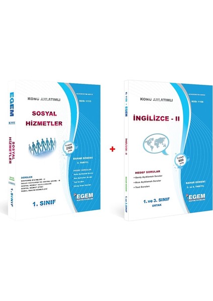 AÖF Sosyal Hizmetler 1. Sınıf 2 Dönem (Bahar) Konu Anlatımlı Soru Bankası Set