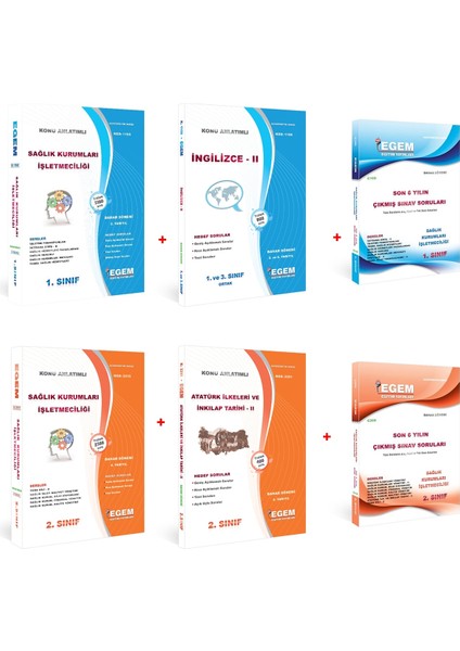 AÖF Sağlık Kurumları İşletmeciliği 1. ve2. Sınıf 2. ve 4. Dönem (Bahar) Konu Anlatımlı Soru (Ciltli)