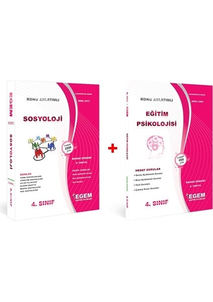 AÖF Sosyoloji 4. Sınıf 8. Dönem (Bahar) Konu Anlatımlı Soru Bankası (Ciltli)