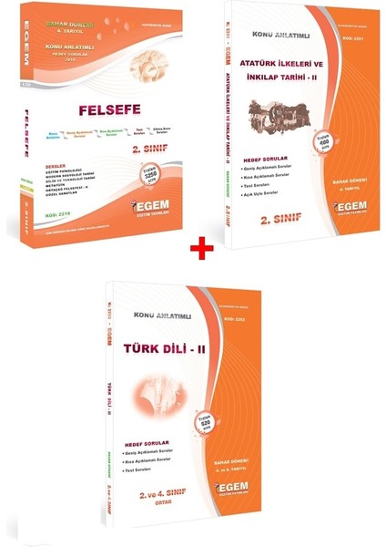 AÖF Felsefe 2. Sınıf Bahar Dönemi 4. Dönem Konu Anlatımlı Soru Bankası Set (Ciltli)