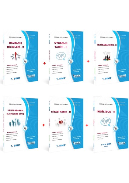 AÖF Uluslararası İlişkiler 1. Sınıf 2. Dönem (Bahar) Konu Anlatımlı Soru Bankası Set (Ciltli)