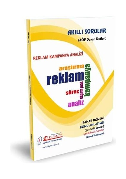 AÖF Halkla İlişkiler ve Reklamcılık 4. Sınıf 8. Yarıyıl Bahar Dönemi Konu Anlatımlı Soru Bankası (Ciltli) fırsatları