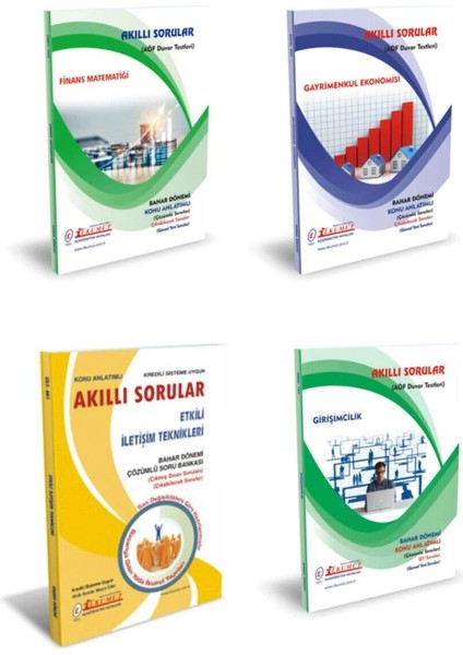 AÖF Emlak Yönetimi 1. ve 2. Sınıf 2. ve 4. Yarıyıl Bahar Dönemi Konu Anlatımlı Soru Set (Ciltli)