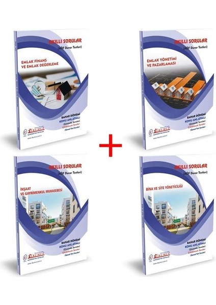 AÖF Emlak Yönetimi 1. ve 2. Sınıf 2. ve 4. Yarıyıl Bahar Dönemi Konu Anlatımlı Soru Set (Ciltli)