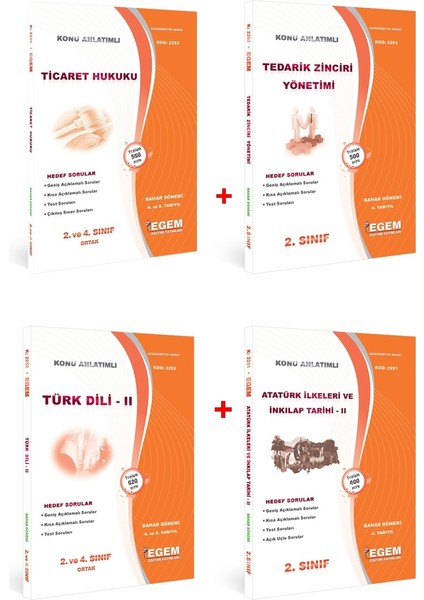 AÖF Lojistik 2. Sınıf 4. Dönem (Bahar) Konu Anlatımlı Soru Bankası. (Ciltli)