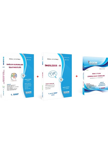 AÖF Sağlık Kurumları İşletmeciliği 1. Sınıf 2. Dönem (Bahar) Konu Anlatımlı Soru Bankası Set + Çıkmış (Ciltli)