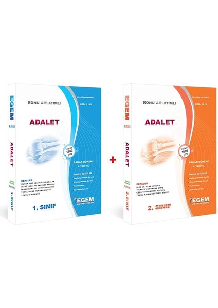 AÖF Adalet 1.. ve 2. Sınıf 2. ve 4. Yarıyıl Bahar Dönemi Konu Anlatımlı Soru Bankası (Ciltli)
