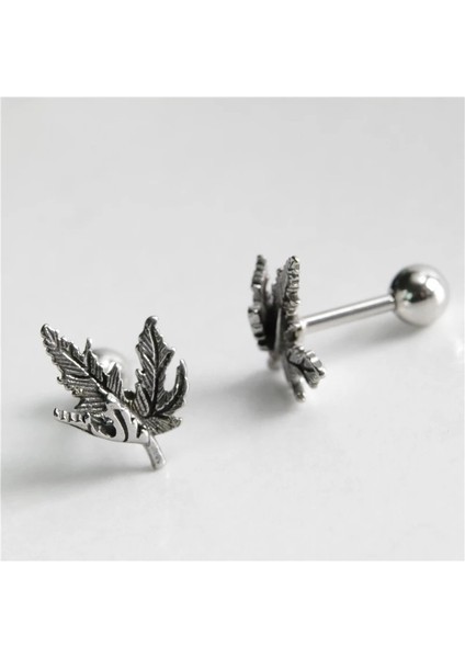 Cerrahi Çelik Kuru Yaprak Ikili Piercing Set - Bar Uzunluğu 6 Mm. Iki Adet fiyatları