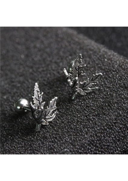 Cerrahi Çelik Kuru Yaprak Ikili Piercing Set - Bar Uzunluğu 6 Mm. Iki Adet fırsatları