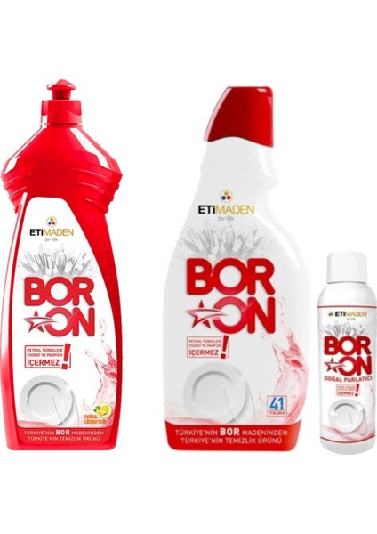 Jel Bulaşık Makinesi 820 ml + 110 ml Parlatıcı + Sıvı Elde Bulaşık 650 ml