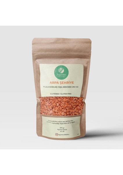 Glutensiz Bakliyat Unlu Kırmızı Mercimek Unlu Arpa Şehriye (200 gr)