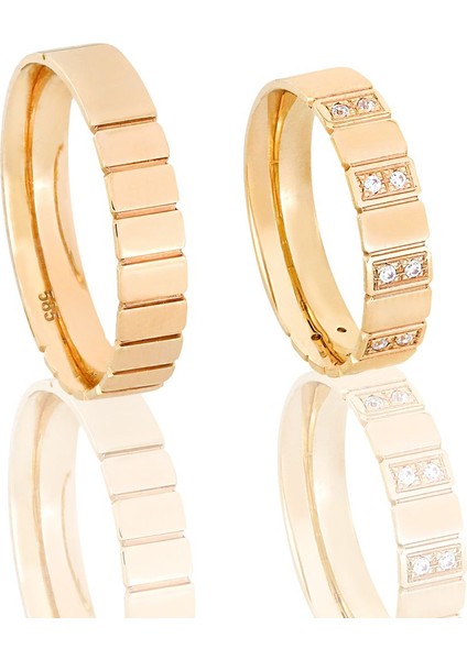 Altın Çift Alyans T046609​-T046610