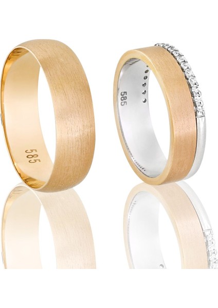 Altın Çift Alyans T046536​-T044999