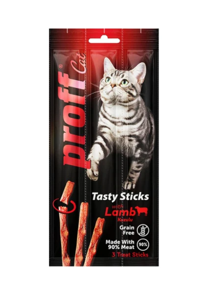 Proff Kedi Ödülü Kuzulu Sticks 3,lü