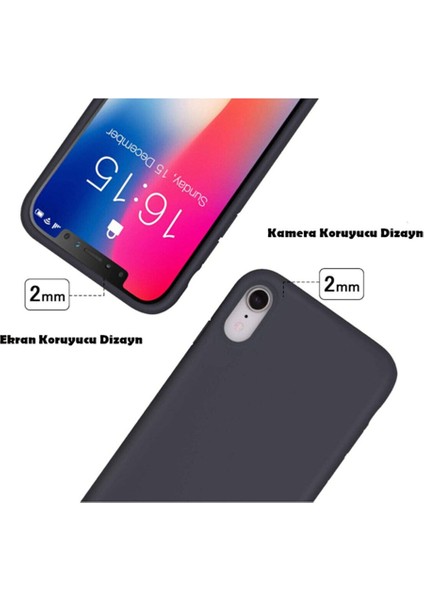 Apple iphone 6 / 6s Içi Kadife Soft Lansman Silikon Telefon Kılıfı - Ekran Koruyucu Hediye Yeşil