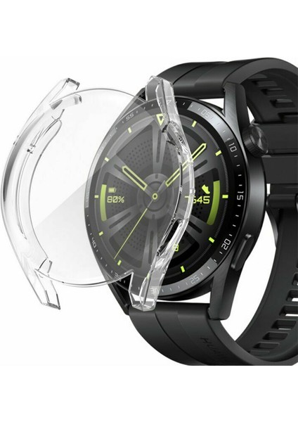 Huawei Watch Gt3 42MM Silikon Kapak Kılıf Ekran Koruyucu